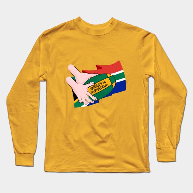 South Africa Rugby Long Sleeve T-Shirt by mailboxdisco